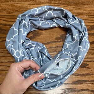Infinity scarf with zipper pocket: safe travel essential!
